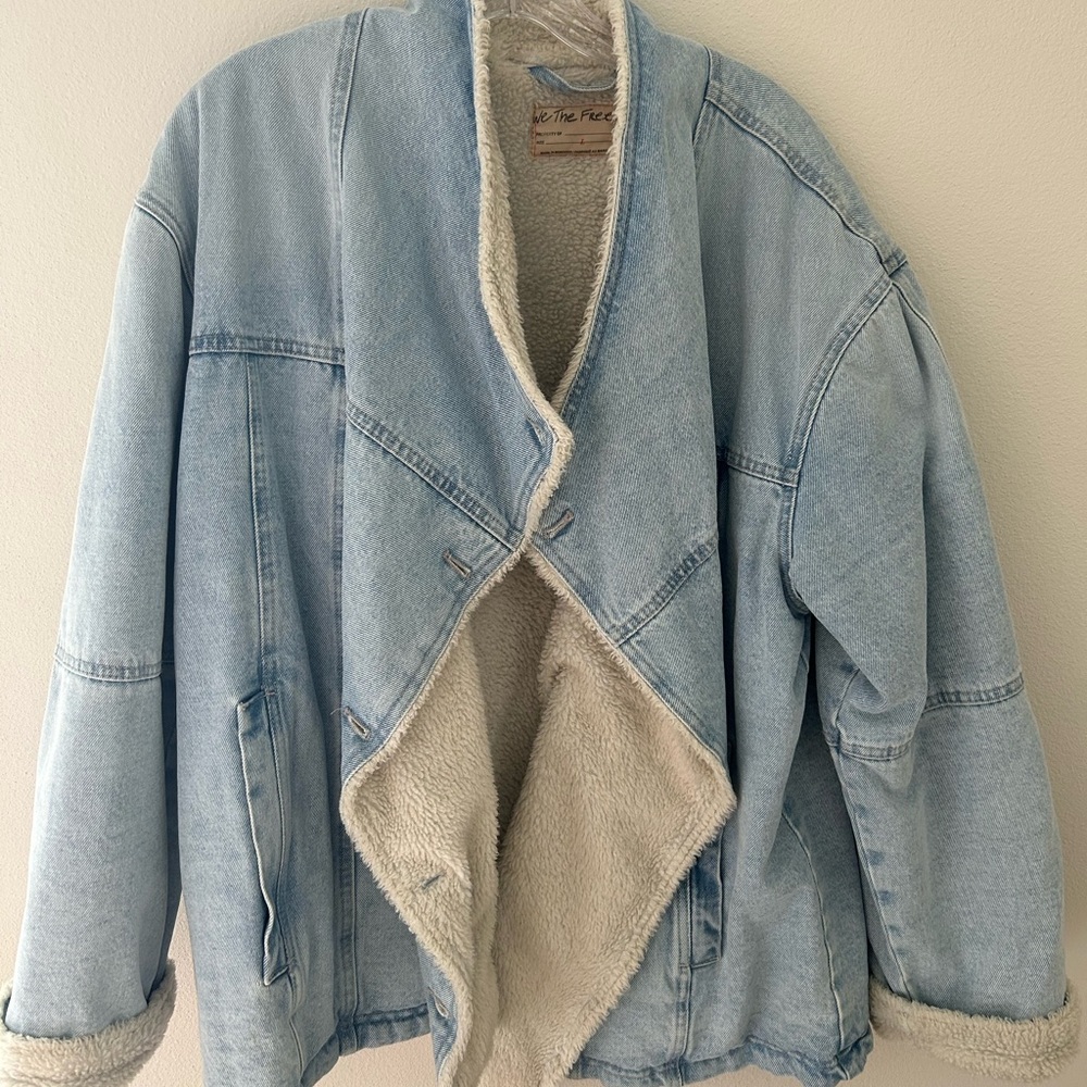 Free people “We The Free” denim and Sherpa jacket